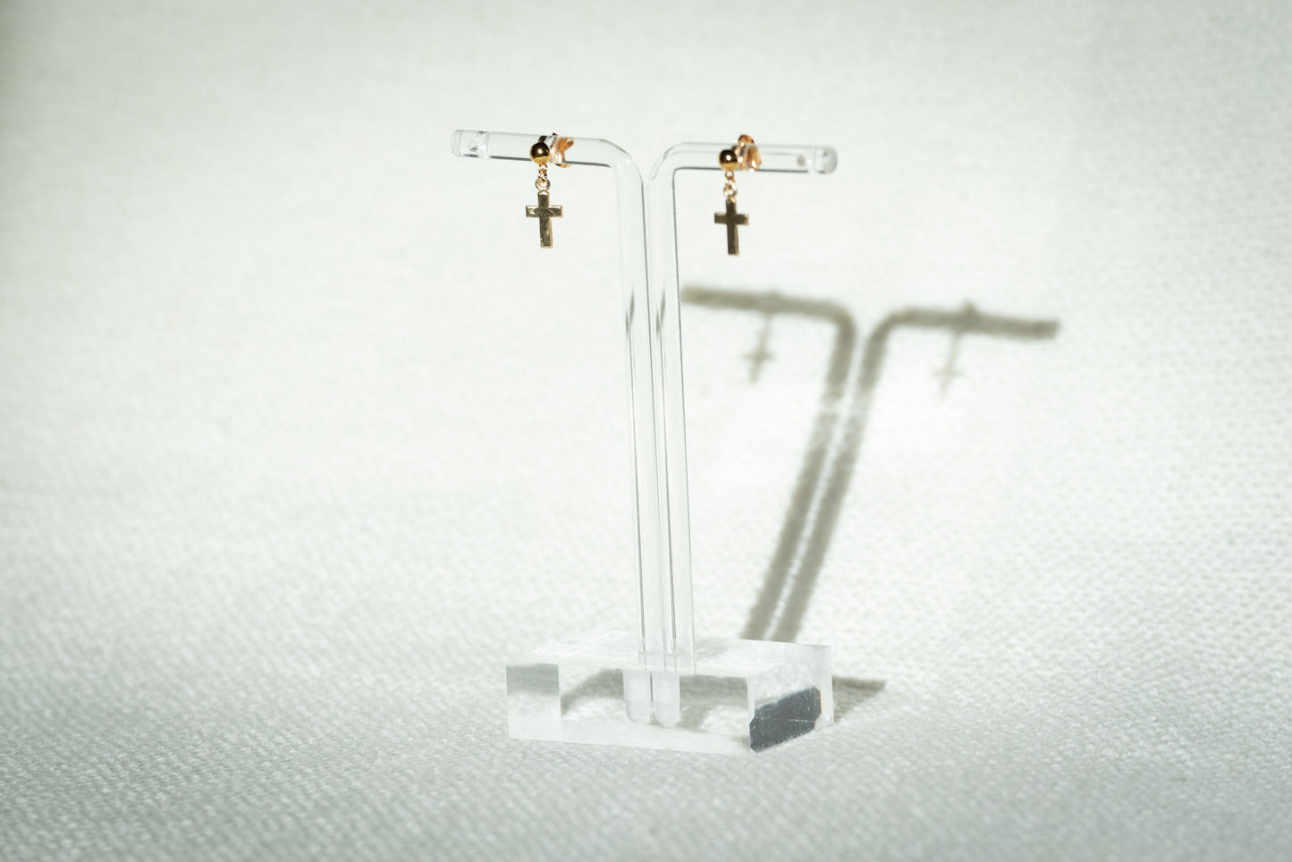 Women's Earrings - Gold Cross