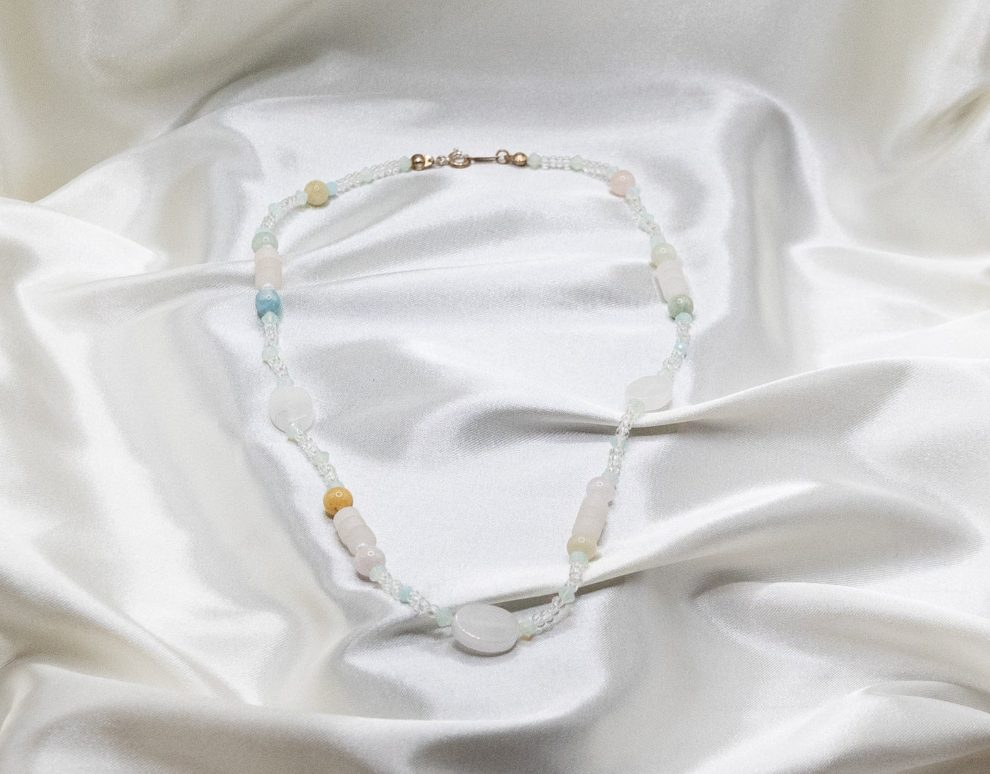 Necklace: Women's Pale Stones Beads