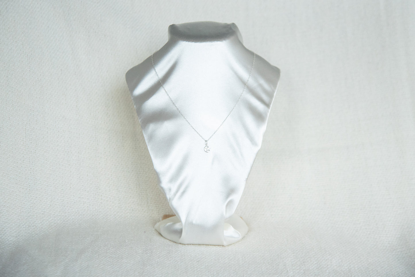 Women Necklace - Silver Moon and Star