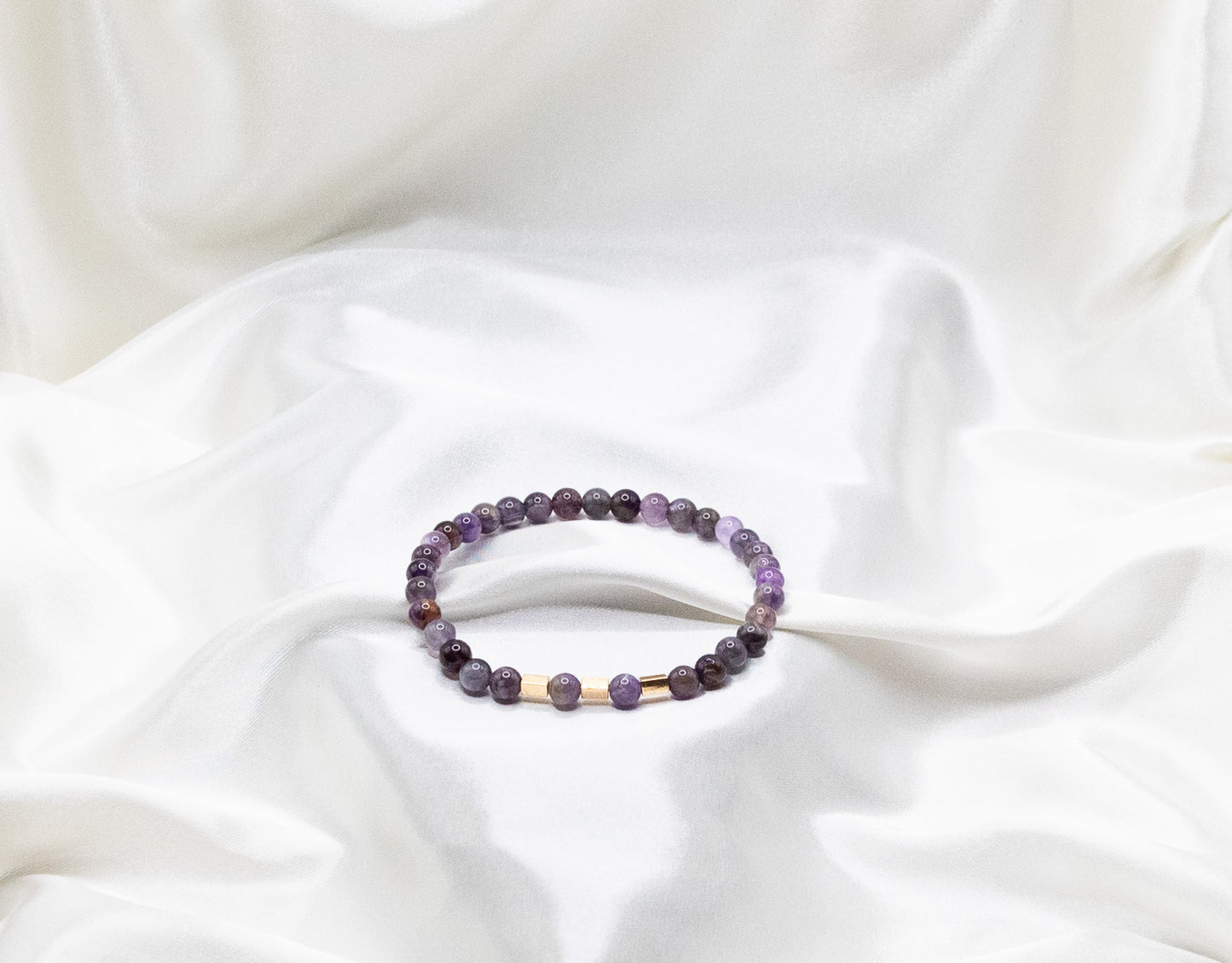 Bracelet: Women's Natural Stone Purple Amethyst