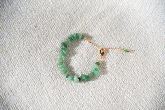 Bracelet: Women's Aventurine and Gold